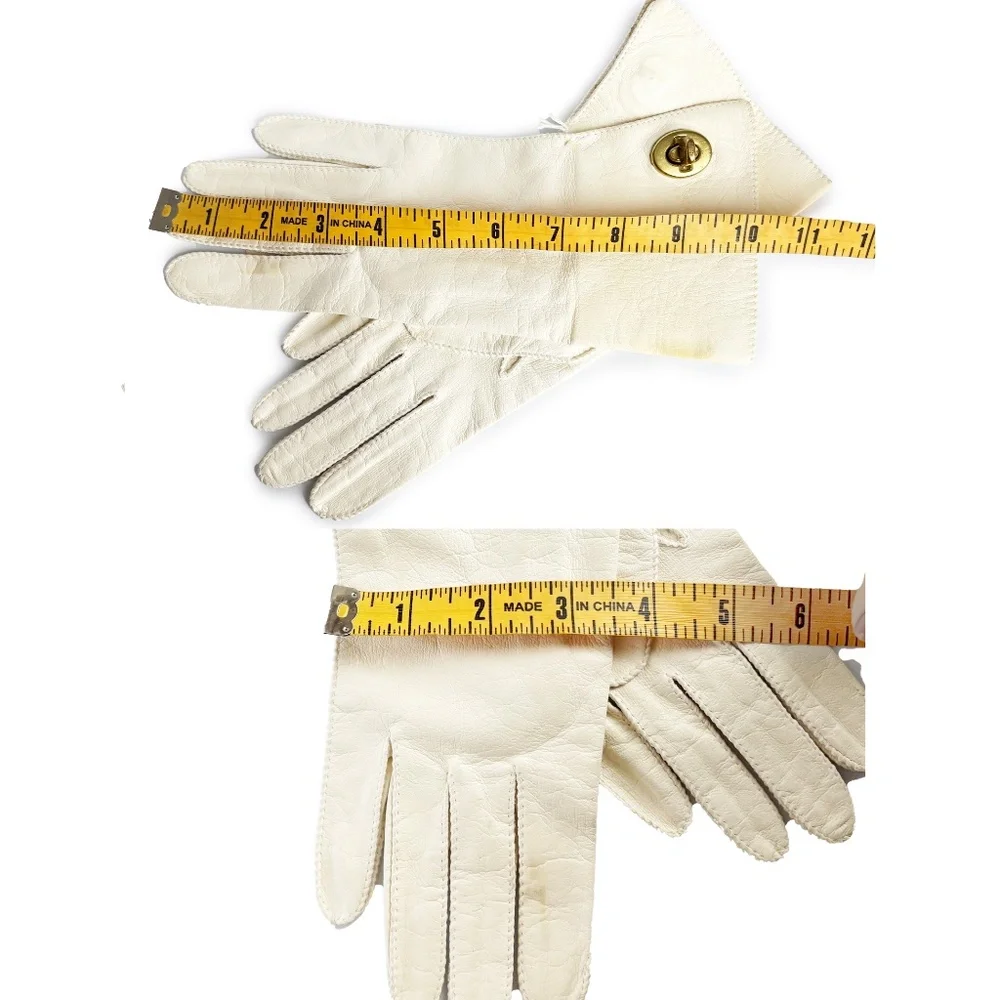 Bonnie Cashin Leather Gloves Gauntlet Style Iconic Turn Lock Vintage Crescendoe